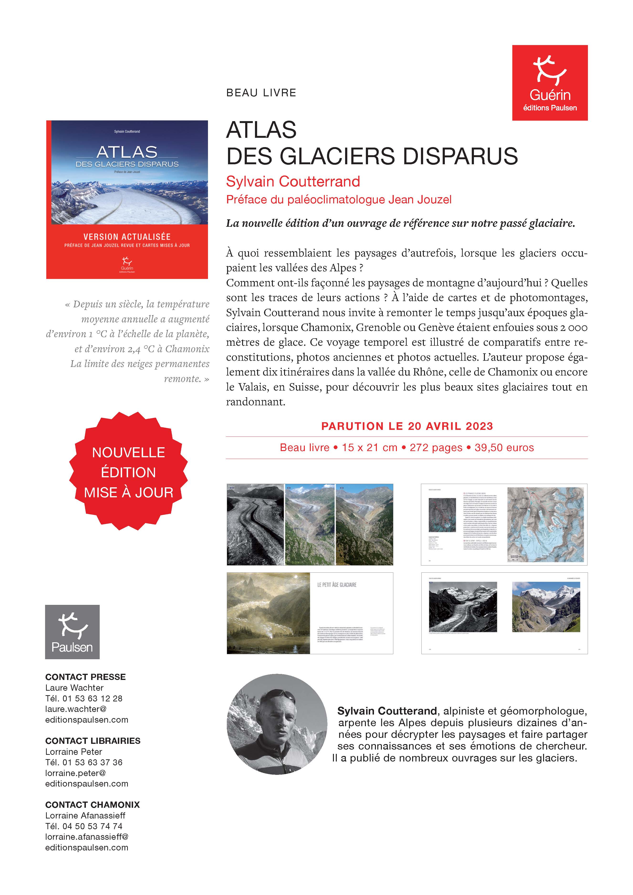 Communiqué de presse : l'atlas des glaciers disparus